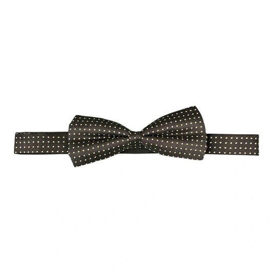 Pierre Cardin Black & Beige Spotted Silk Bow Tie