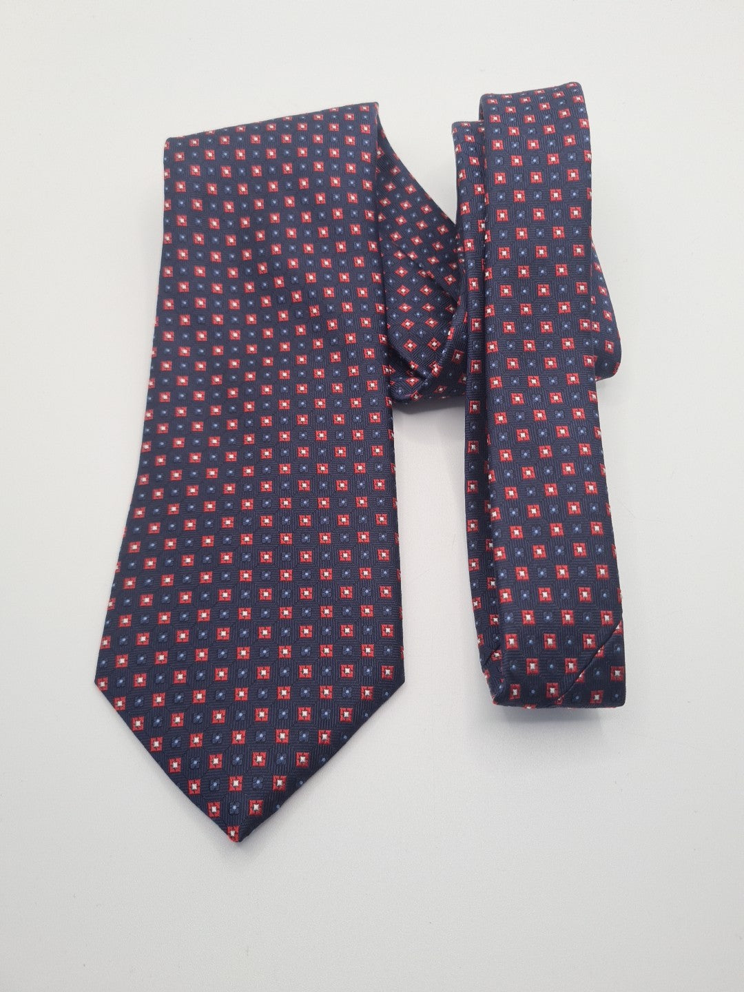 Brooks Brothers Blue Geometric Mens Silk Tie Classic Designer Necktie Geometric Vintage Mens Tie UK BX8