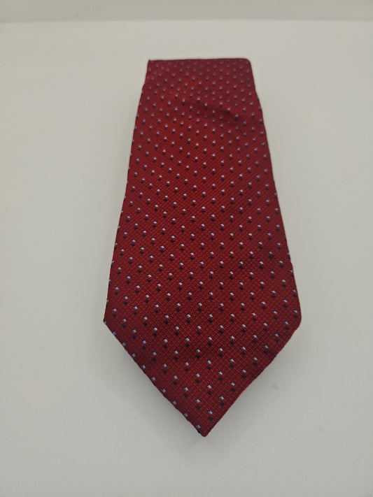 T.M Lewin Red diamond Pattern Mens Silk Tie Wedding Formal Neck Tie BX2