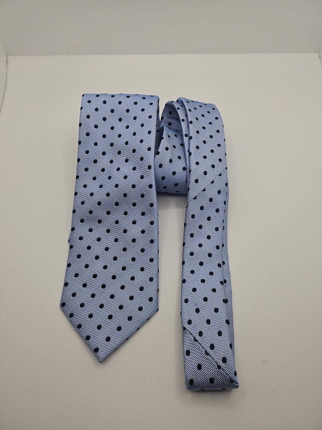 Van Buck Blue Spotty Mens Silk Tie Wedding Formal Neck Tie BX15