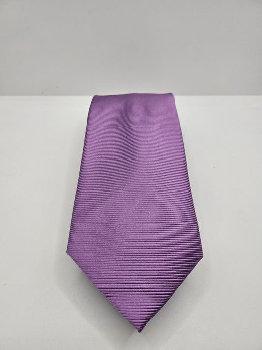 Charles Tyrwhitt Silk Tie Mens Purple Ribbed Textured Vtg Wedding Neck Tie BX21