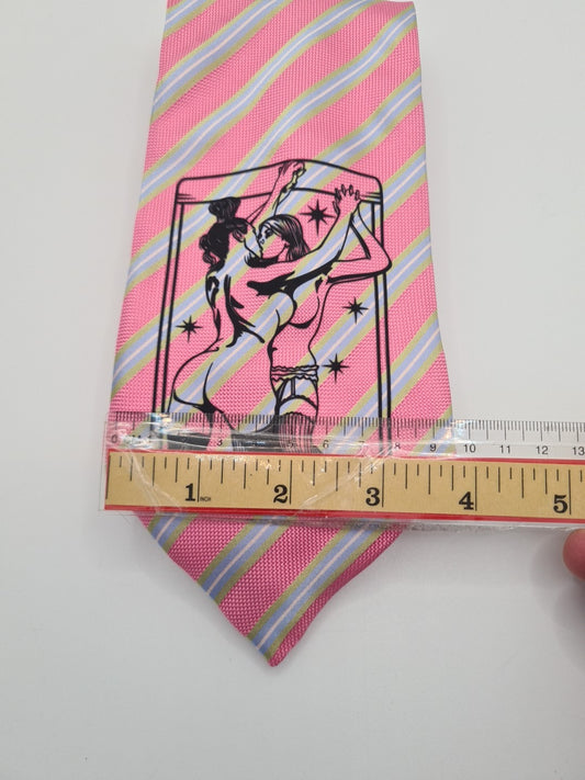 Pink Alternative Tie | Reworked Vintage Mens Tie UK | Statement Novelty Vintage Mens Tie UK BX13