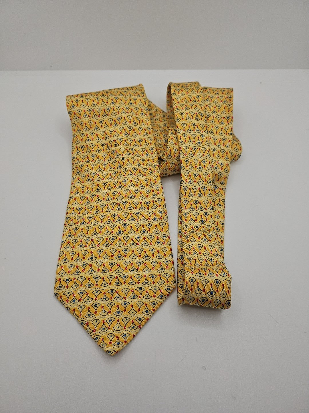 Hermes yellow 7828 Pattern Designer Mens Silk Tie Wedding Formal Neck Tie BX18