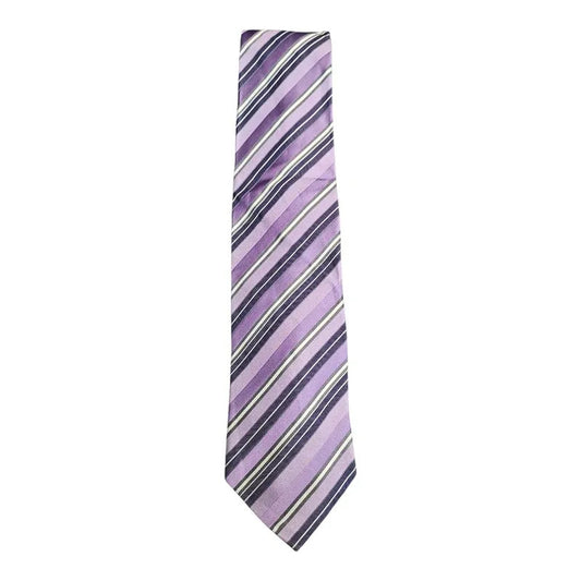 Austin Reed Purple & Black Striped Silk Tie