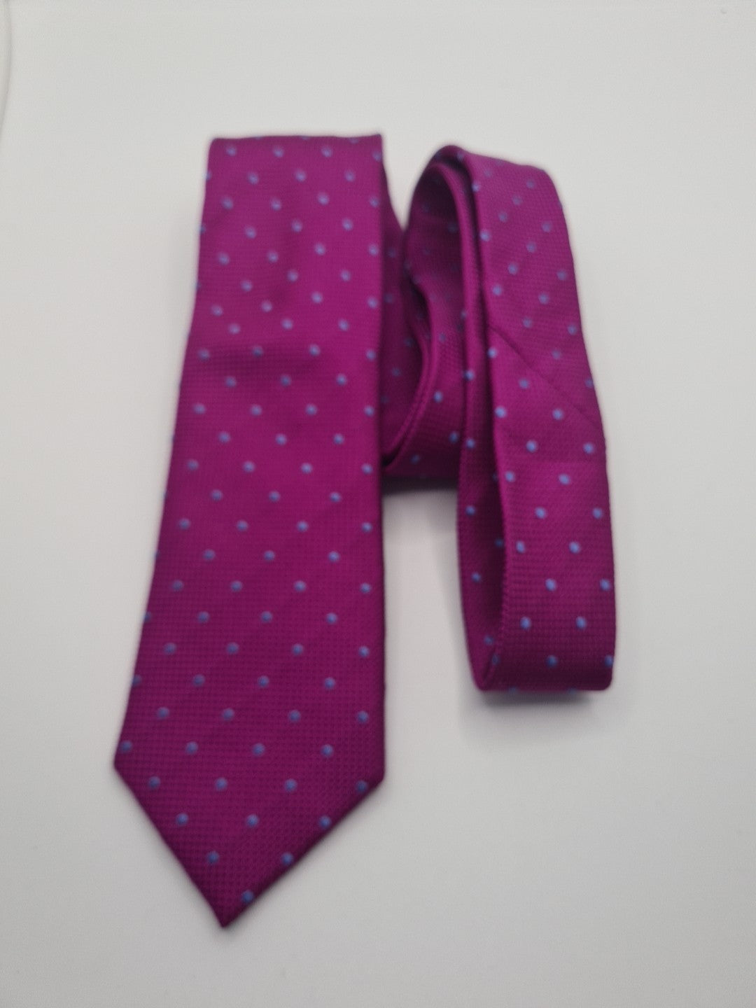 Moss 1851 Purple Spotty Mens Silk Tie Classic Designer Necktie Formal Spotted Vintage Mens Tie UK BX10