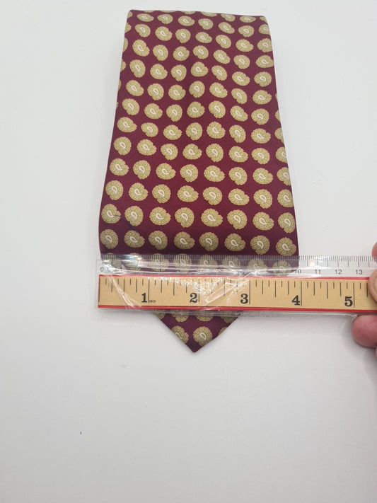 Harrods Wide red Mens Silk Tie Classic Designer Necktie Formal Vintage Mens Tie UK BX5