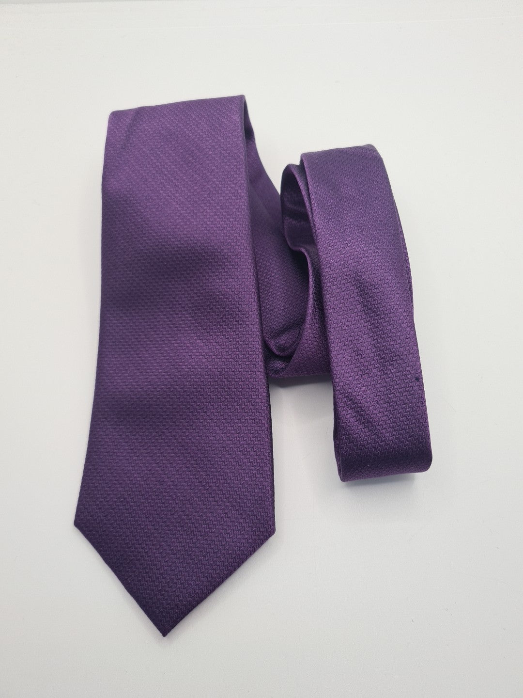 Hawes & Curtis Plain Purple Mens Silk Tie Classic Designer Necktie Vintage Mens Tie UK BX11