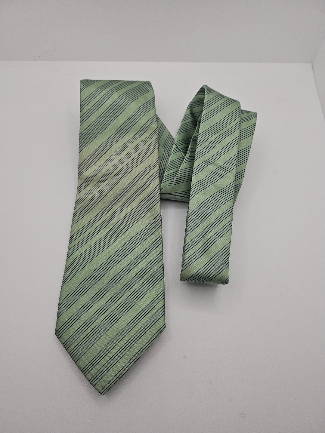 Daks Green Striped Mens Silk Tie Wedding Formal Neck Tie BX11