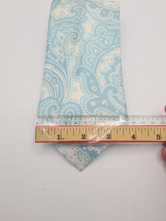 Italian Wide Paisley Green Cream Mens Silk Tie Classic Designer Necktie Paisley Vintage Mens Tie UK BX12