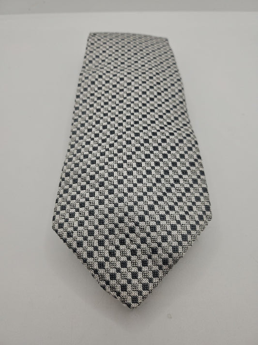 New & Lingwood Grey Geometric Woven Mens Silk Tie Wedding Formal Neck Tie BX18