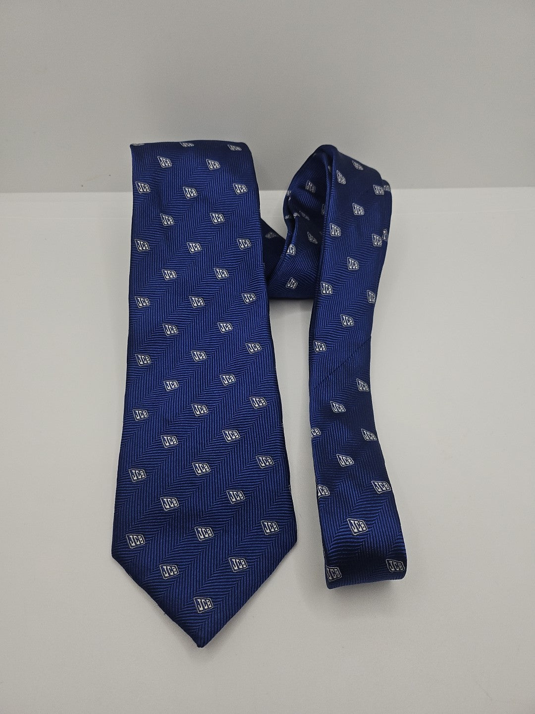 JCB Diggers Logo Blue Mens Silk Tie Wedding Formal Neck Tie BX18