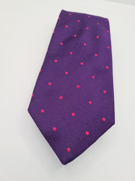 Charles Tyrwhitt Purple Spotted Silk Tie | Designer Mens Tie UK BX14