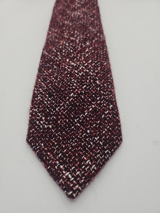 T.M Lewin Burgundy Woven Wool Mix Mens Tie Wedding Formal Neck Tie BX16