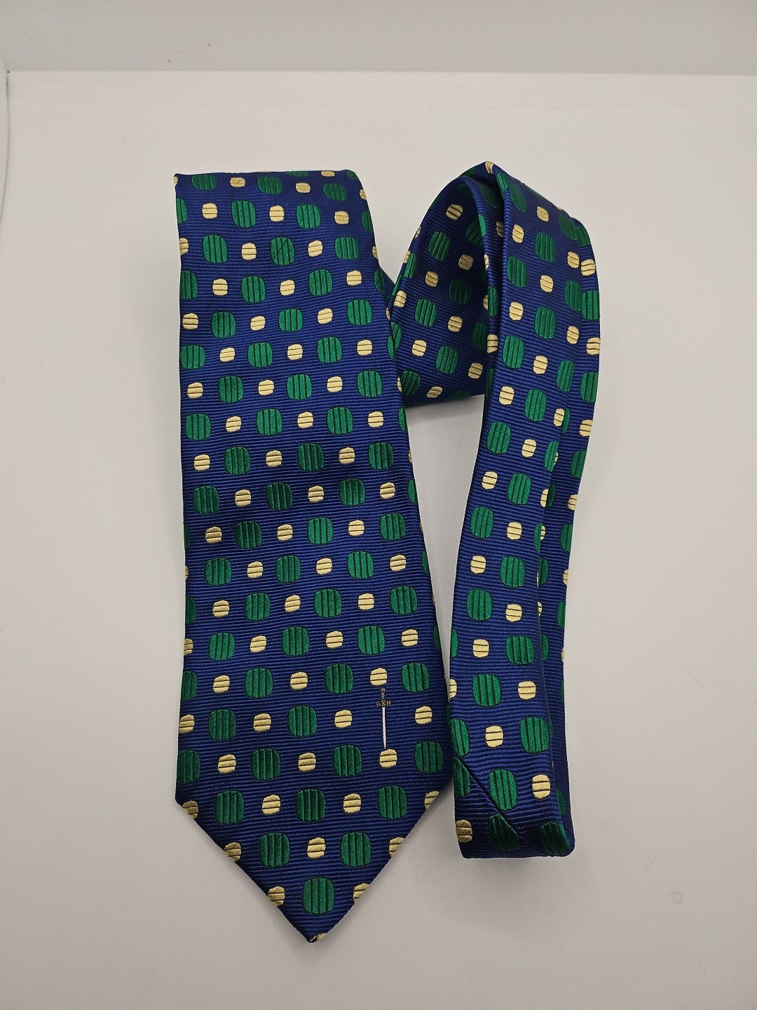 Gieves & Hawkes Blue/Green Pattern Mens Silk Tie Wedding Formal Neck Tie BX17