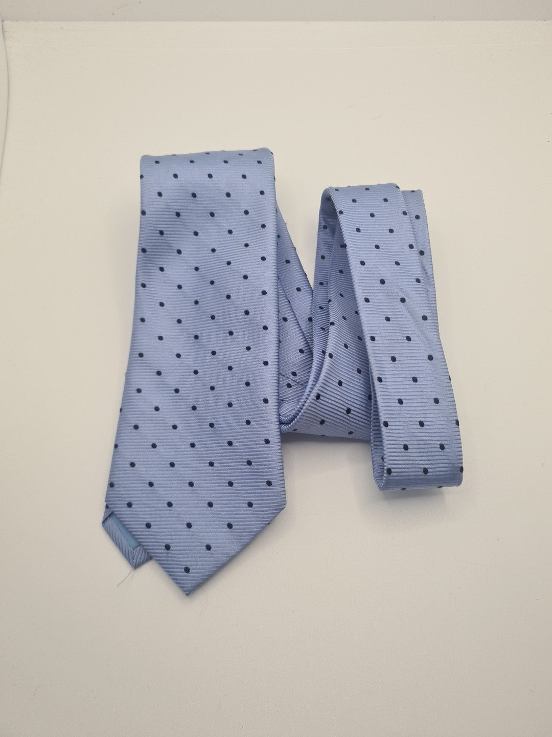 Hawes & Curtis Blue Spotted Mens Silk Tie Classic Designer Necktie Formal Spotted Vintage Mens Tie UK BX5