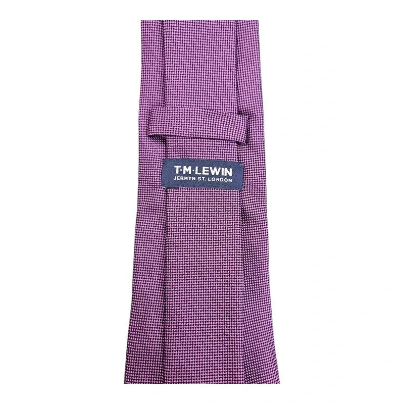 TM Lewin Solid All Purple Silk Tie