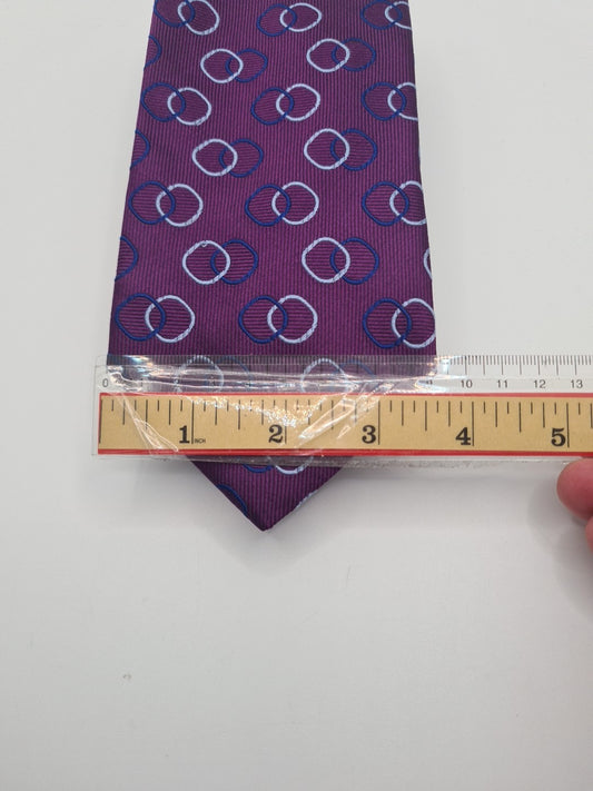Purple Tom James Circle Mens Silk Tie Classic Designer Necktie Formal Vintage Mens Tie UK BX6