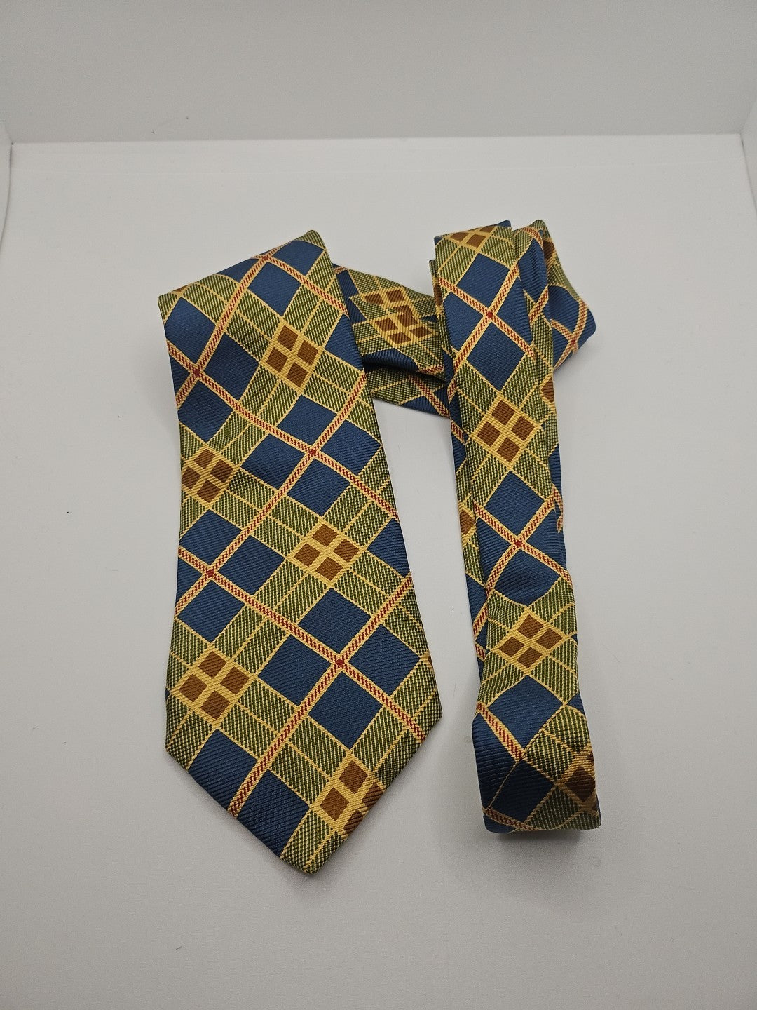 Vintage Harrods Tartan pattern Mens Silk Tie Wedding Formal Neck Tie BX15