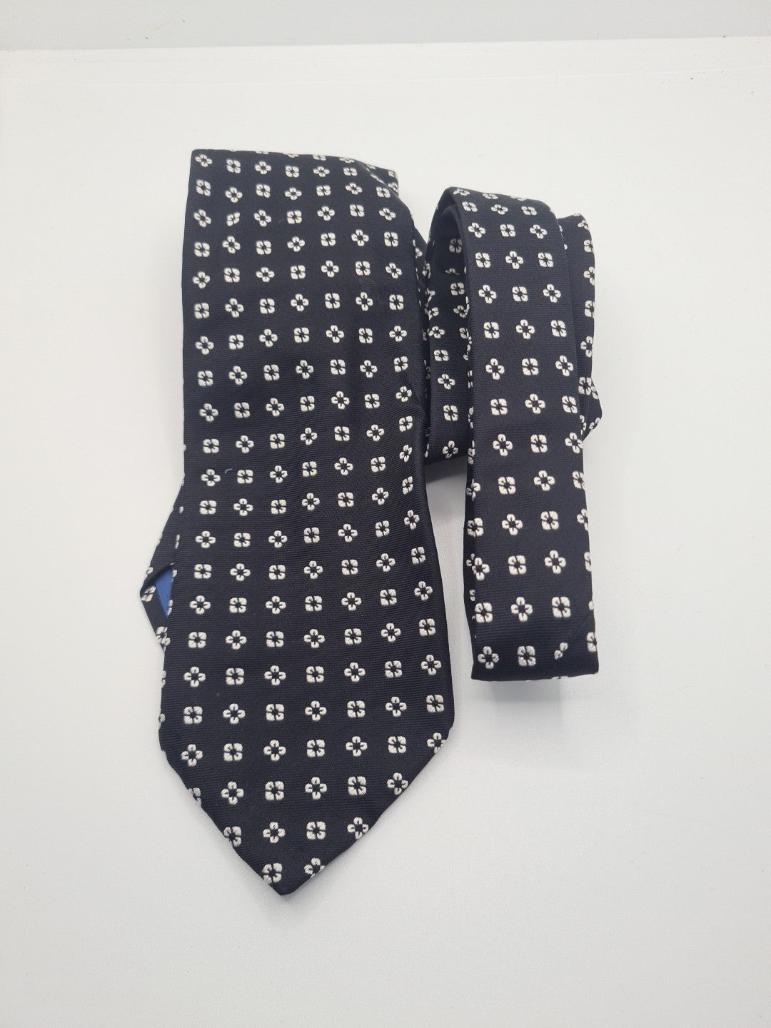 Harrods Black Flower Pattern Mens Silk Tie Classic Designer Necktie Formal Vintage Mens Tie UK BX5
