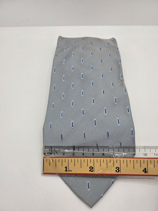 Ermenegildo Zegna Blue Geometric Silk Tie