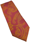 Ted Baker Silk Tie Mens Pink Orange Paisley Statement Wedding Retro Necktie BX26