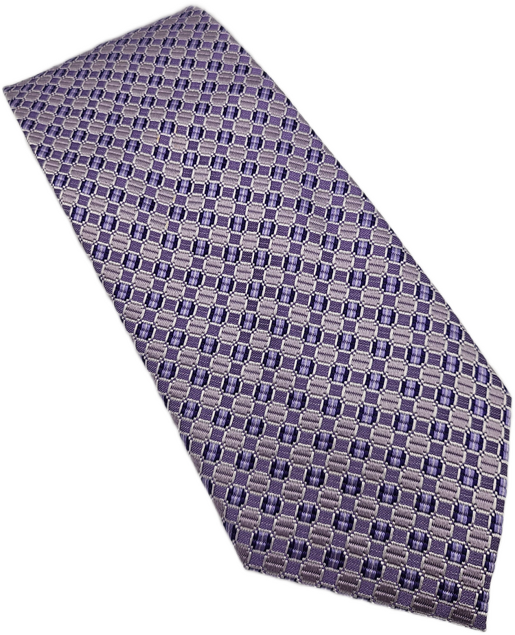 Ted Baker purple geometric silk tie — purple ties
