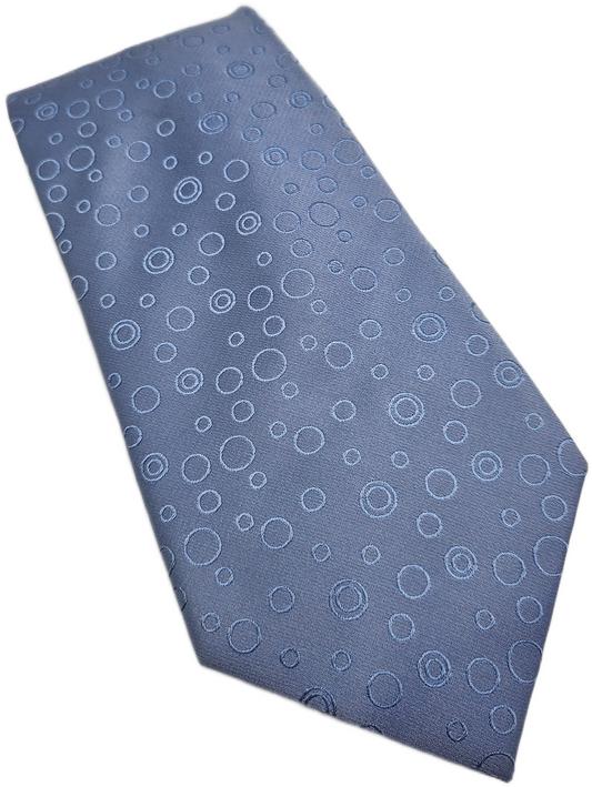 T.M. Lewin Blue Geometric Print Silk Tie