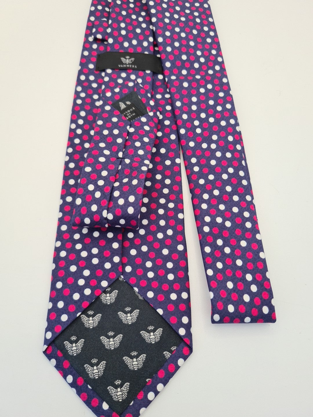 Purple / Pink spotted pattern wedding Silk Tie | Designer Mens Tie UK Spotted Vintage Mens Tie UK BX14