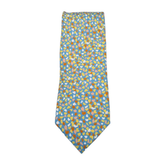 Multi Colour Art Pattern Wedding Silk Tie | Designer Mens Tie UK Vintage Mens Tie UK BX14