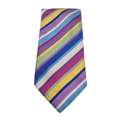 M & S Striped Mens Silk Tie Classic Designer Necktie Formal Business Striped Vintage Mens Tie UK BX8