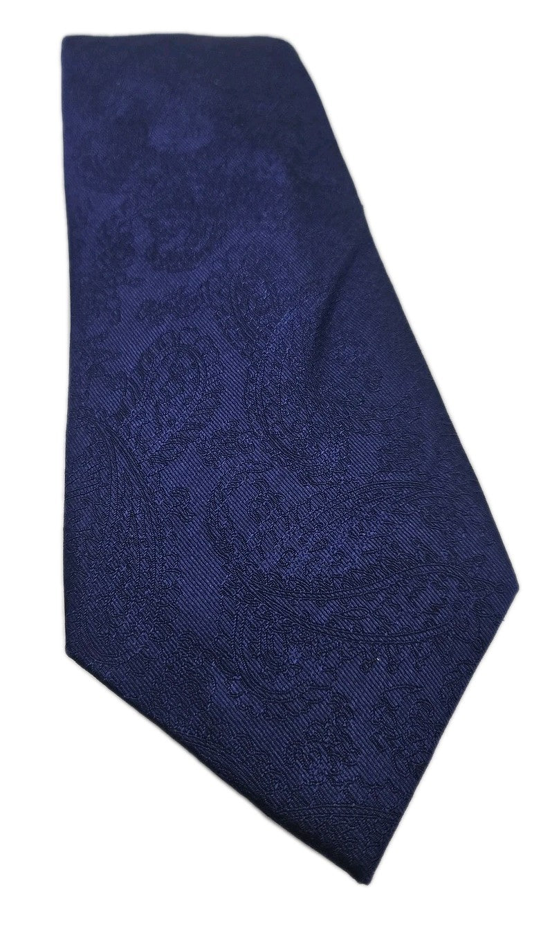 Hawes & Curtis Navy Blue Jacquard Mens Silk Tie Wedding Formal Neck Tie BX18