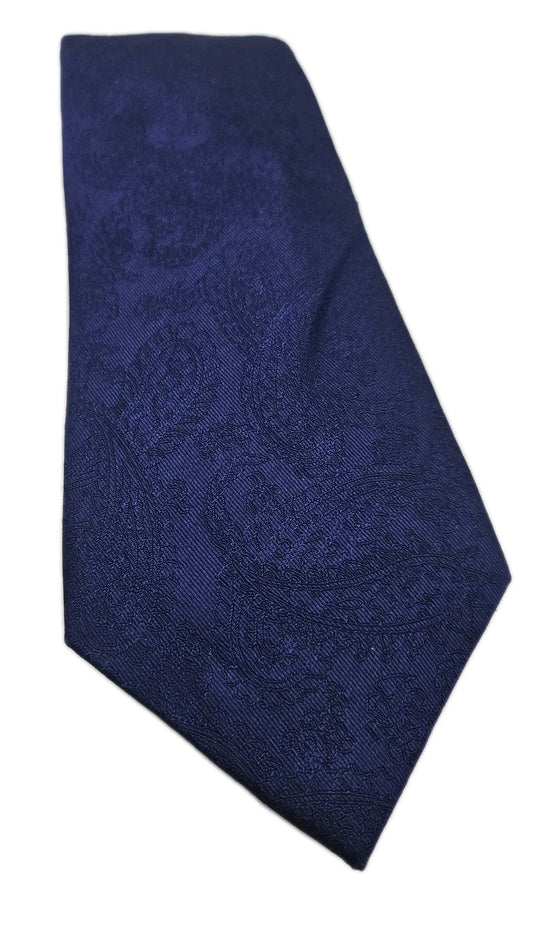Hawes & Curtis Navy Blue Jacquard Mens Silk Tie Wedding Formal Neck Tie BX18
