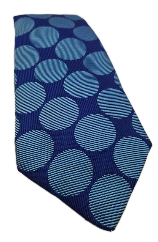 Richard James Blue Retro Circle Mens Silk Tie Wedding Formal Neck Tie BX18