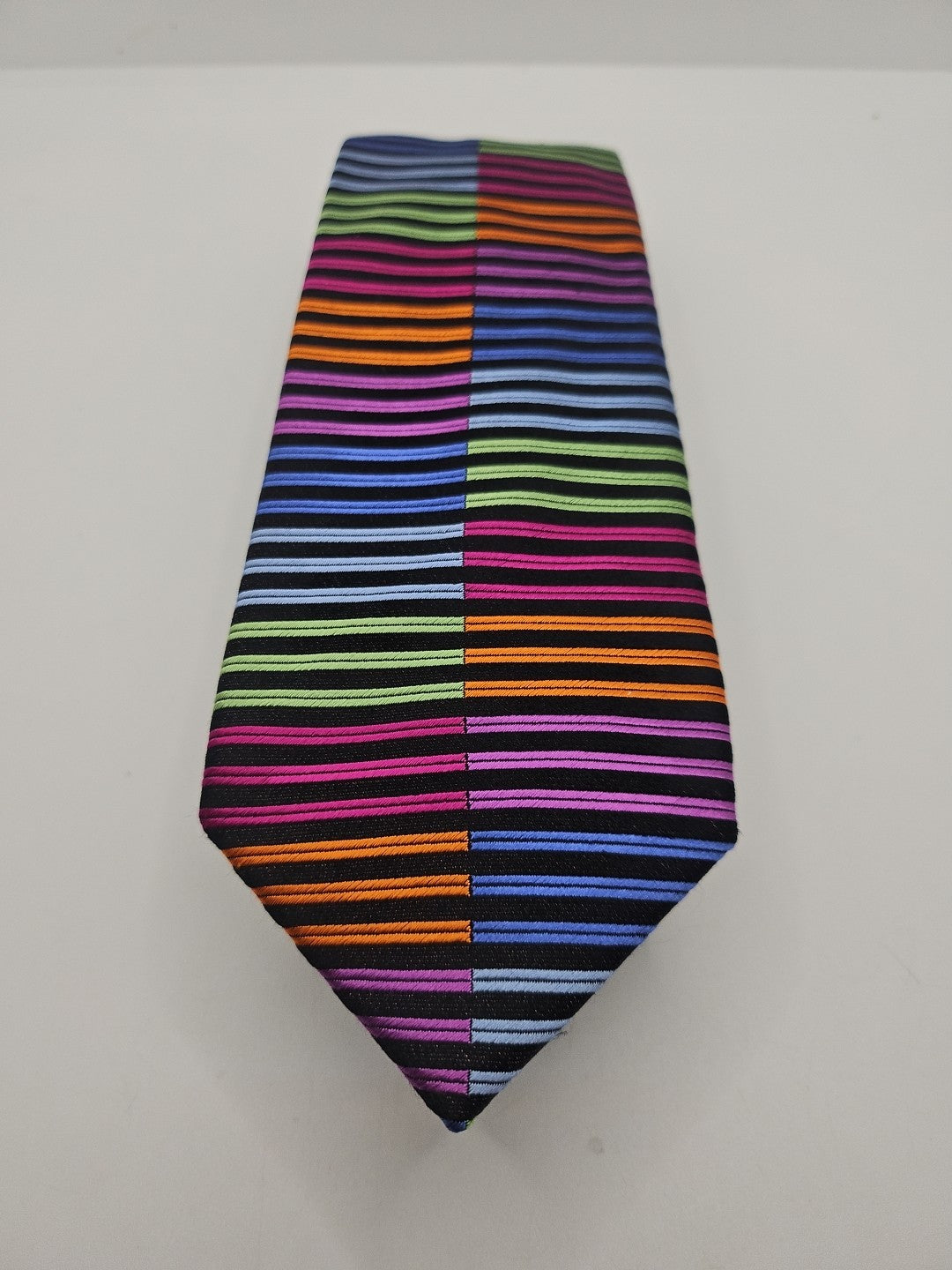 Bright Retro Stripe Pierre Cardin Mens Silk Tie Wedding Formal Neck Tie BX18