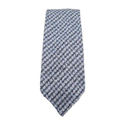 Aquascutum Blue woven Pattern Mens Silk Tie Classic Designer Necktie Formal Vintage Mens Tie UK BX9