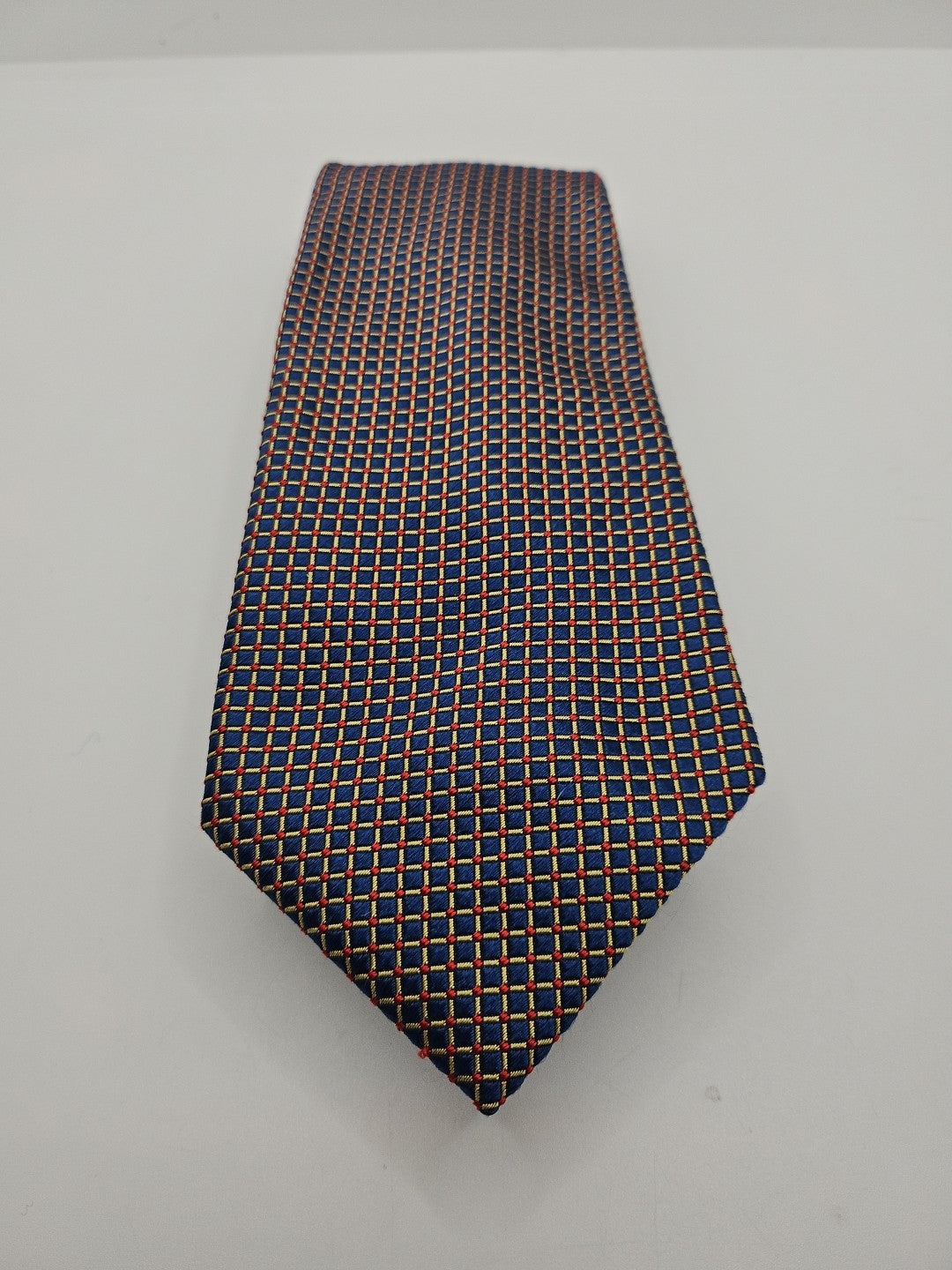 Charles Tyrwhitt Blue Geometric Mens Silk Tie Wedding Formal Neck Tie BX13