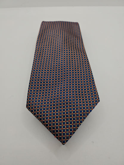 Charles Tyrwhitt Blue Geometric Mens Silk Tie Wedding Formal Neck Tie BX13