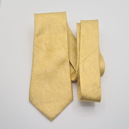 Moss Jacquard Yellow Mens Silk Tie Classic Designer Necktie Formal Business Vintage Mens Tie UK BX8