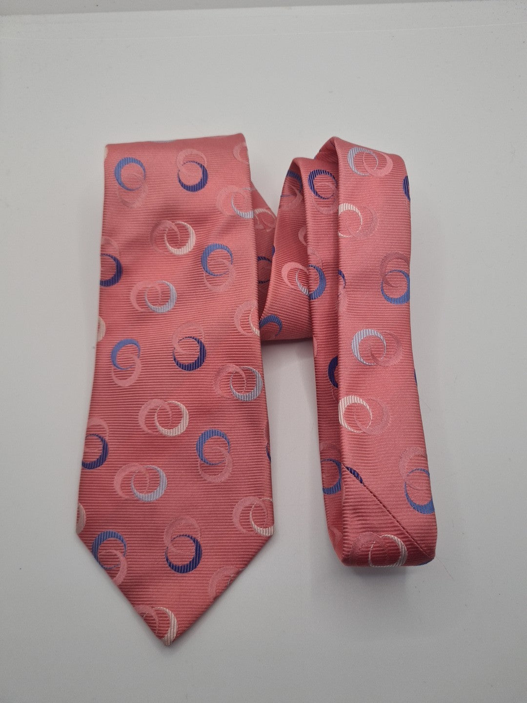 Turbull & Asser NWT Pink Circle Mens Silk Tie Classic Designer Necktie Vintage Mens Tie UK BX11