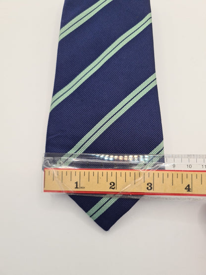 Charles Tyrwhitt Blue Stripe Business Mens Silk Tie Classic Formal Necktie Striped Vintage Mens Tie UK BX14