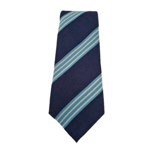 T.M Lewin Blue Striped Formal Business Silk Tie | Designer Mens Tie UK Striped Vintage Mens Tie UK BX14