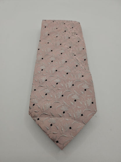 Paul Smith Pink/Silver Floral Mens Silk Tie Wedding Formal Neck Tie BX17