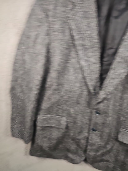 Men’s Harris Tweed Jacket 46R Chest Grey Herringbone Pattern TB3