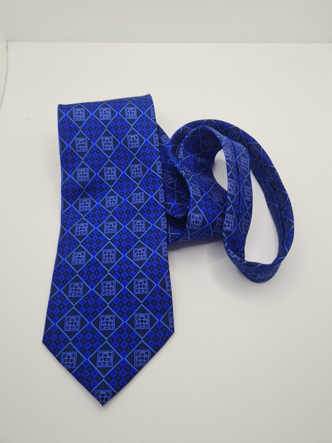 Fox & Chave Royal Palaces Blue Mens Silk Tie Classic Designer Necktie Formal Vintage Mens Tie UK BX6