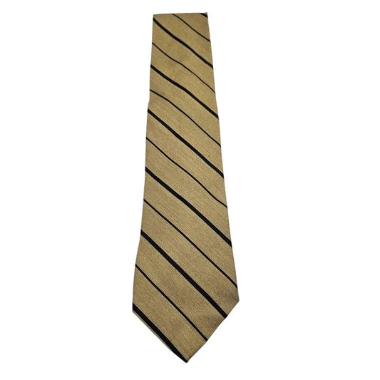 Tommy Hilfiger Men's Olive Green Spots & Stripes Silk Tie