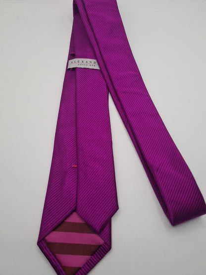Alexandre Plain Purple Mens Silk Tie Classic Designer Necktie Formal Vintage Mens Tie UK BX10