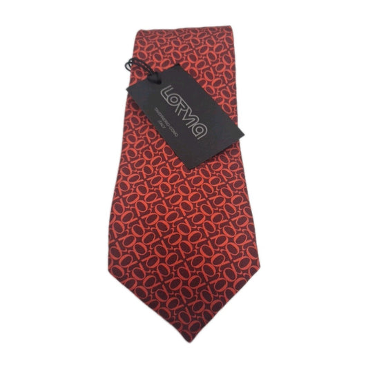Italian Lorma red NWT Mens Silk Tie Classic Designer Necktie Formal Vintage Mens Tie UK BX9
