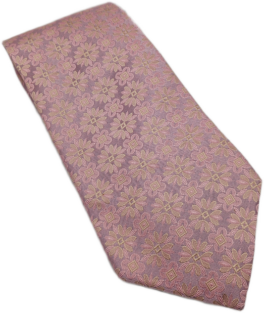 Ted Baker Endurance Silk Tie Mens Pink Geometric Floral Vintage Neck Tie BX15