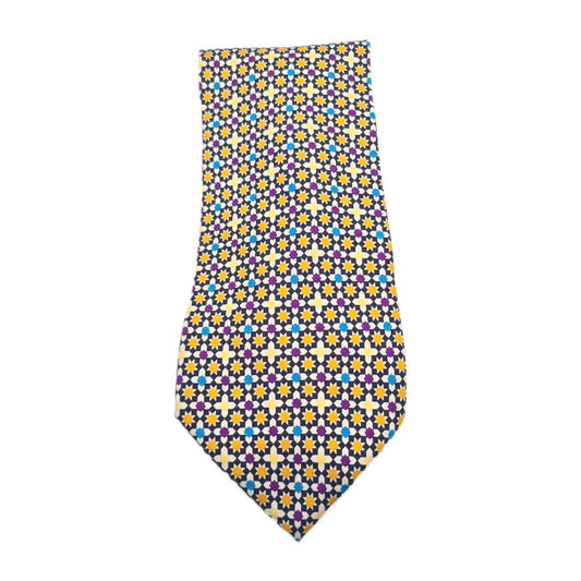 Pierre Balmain Paris Star Retro Pattern Silk Tie | Designer Mens Tie UK Vintage Mens Tie UK BX13