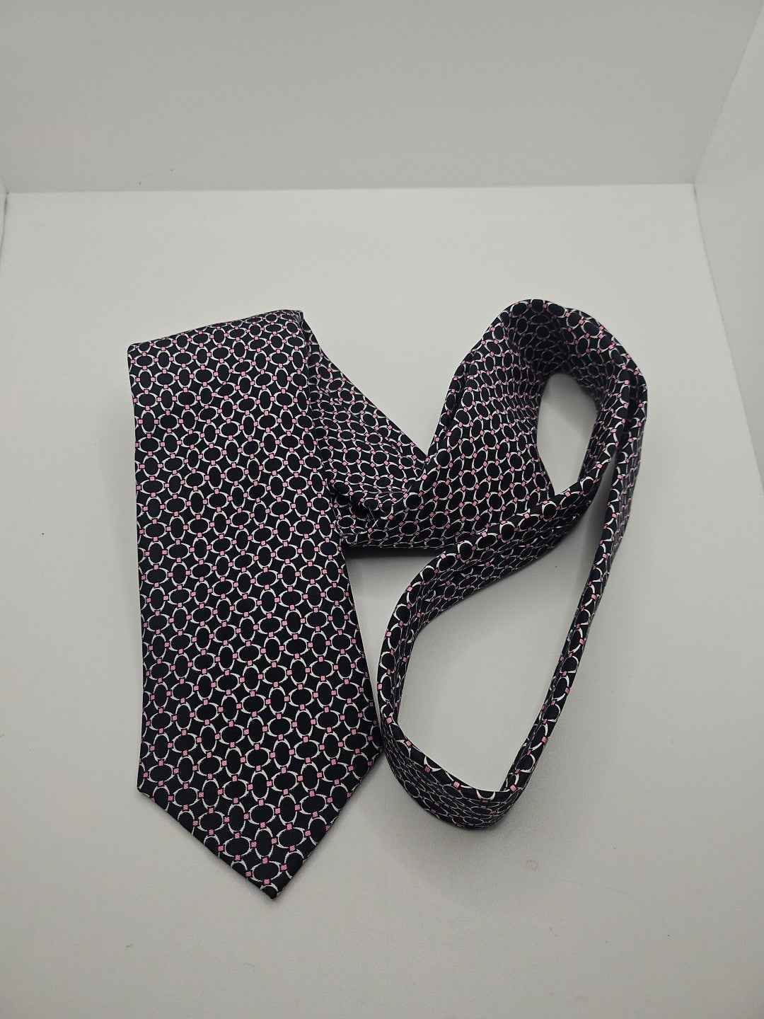 Hawes & Curtis blue Circle Pattern Mens Silk Tie Wedding Formal Neck Tie BX15